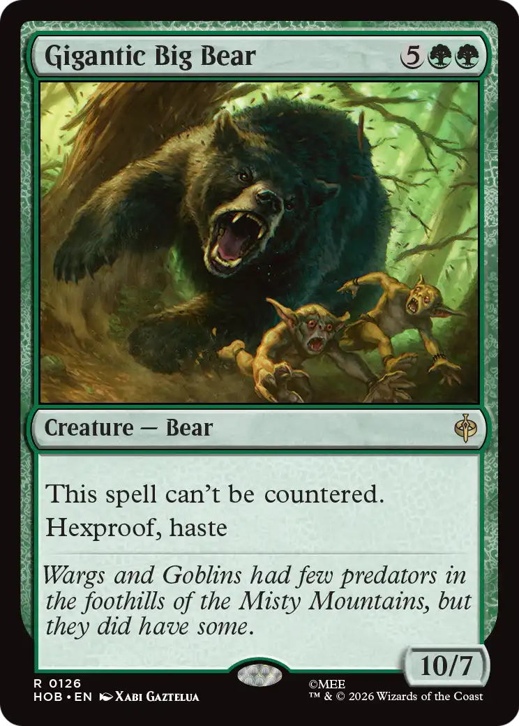 Gigantic Big Bear [The Hobbit] | Card Citadel