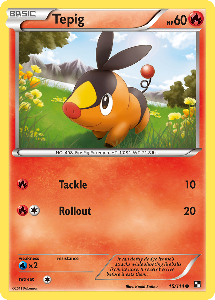 Tepig (15/114) [Black & White: Base Set] | Card Citadel
