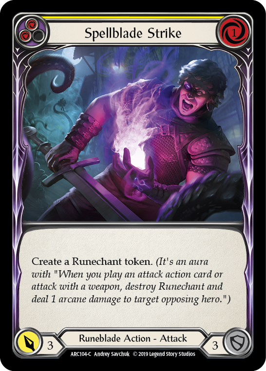 Spellblade Strike (Yellow) [ARC104-C] (Arcane Rising)  1st Edition Normal | Card Citadel