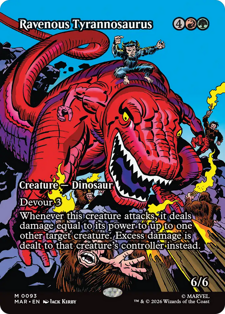 Ravenous Tyrannosaurus (Borderless) [Marvel Universe: Eternal-Legal] | Card Citadel
