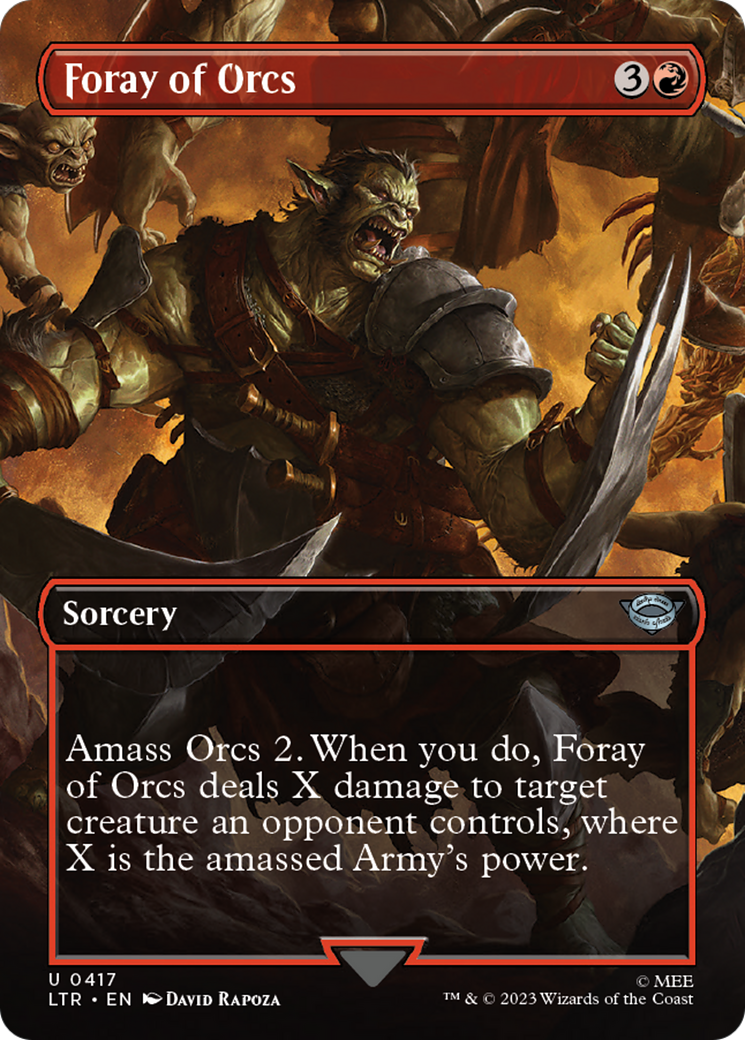 Foray of Orcs (Borderless Alternate Art) [The Lord of the Rings: Tales of Middle-Earth] | Card Citadel