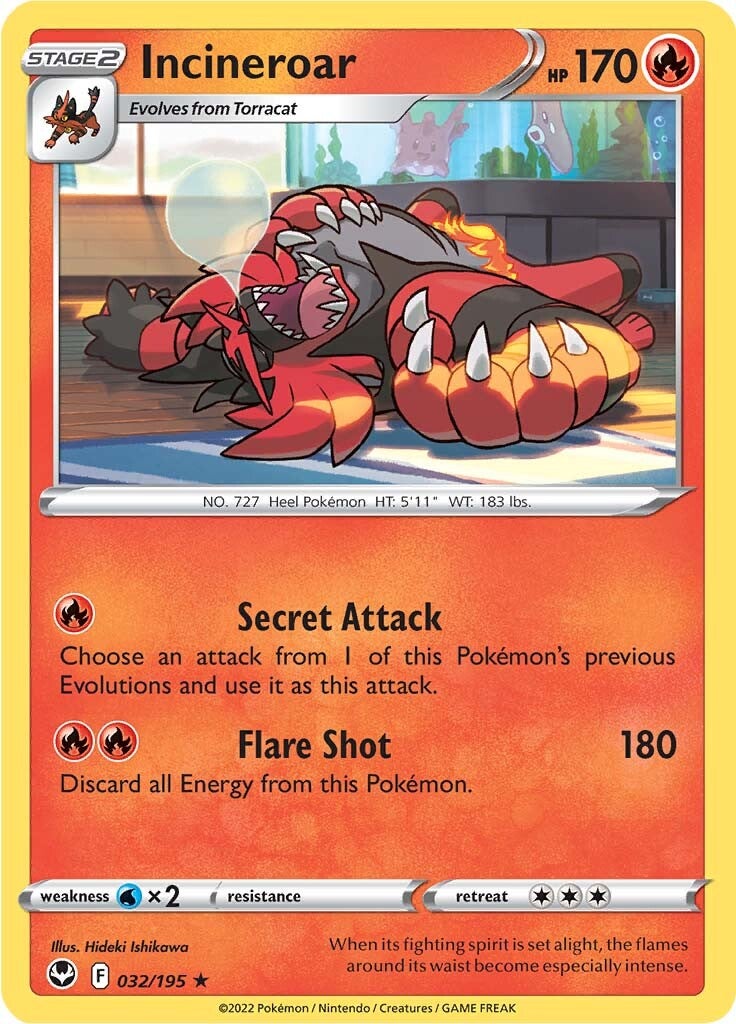 Incineroar (032/195) [Sword & Shield: Silver Tempest] | Card Citadel