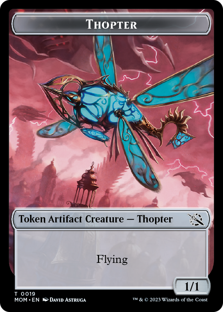 Elemental (9) // Thopter Double-Sided Token [March of the Machine Tokens] | Card Citadel