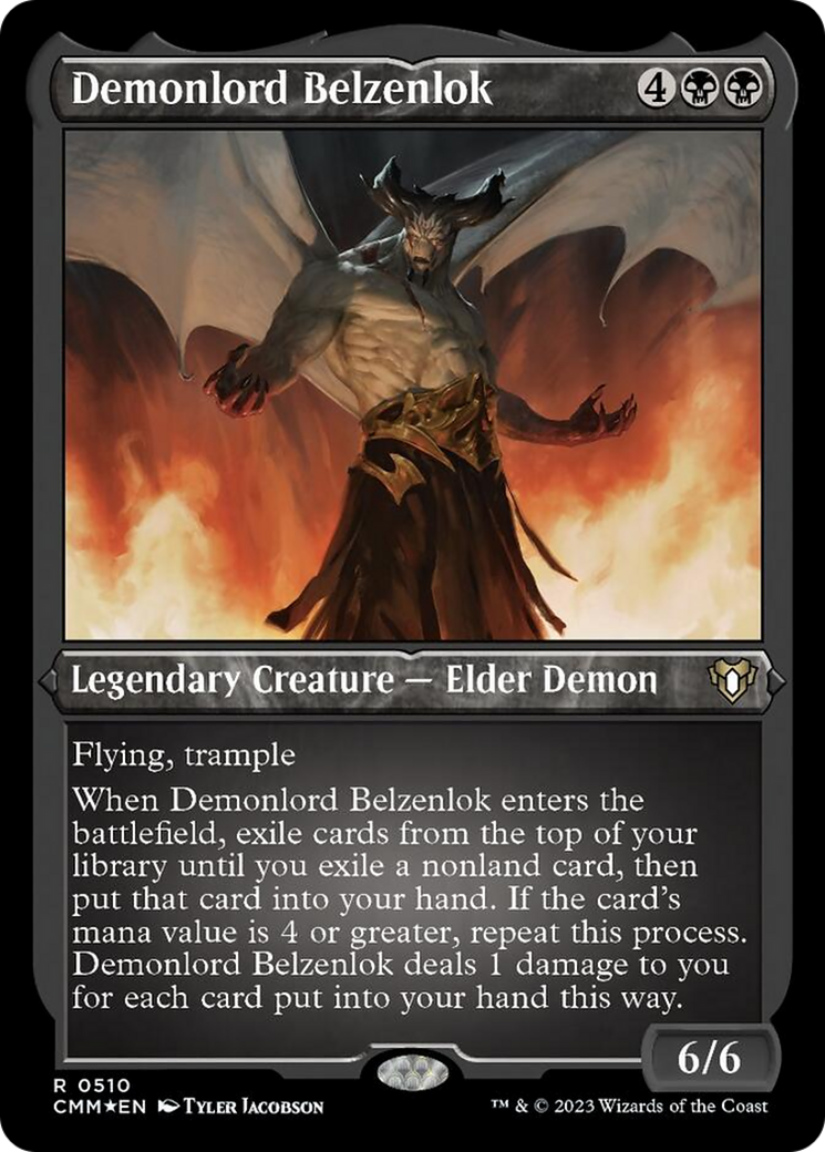 Demonlord Belzenlok (Foil Etched) [Commander Masters] | Card Citadel