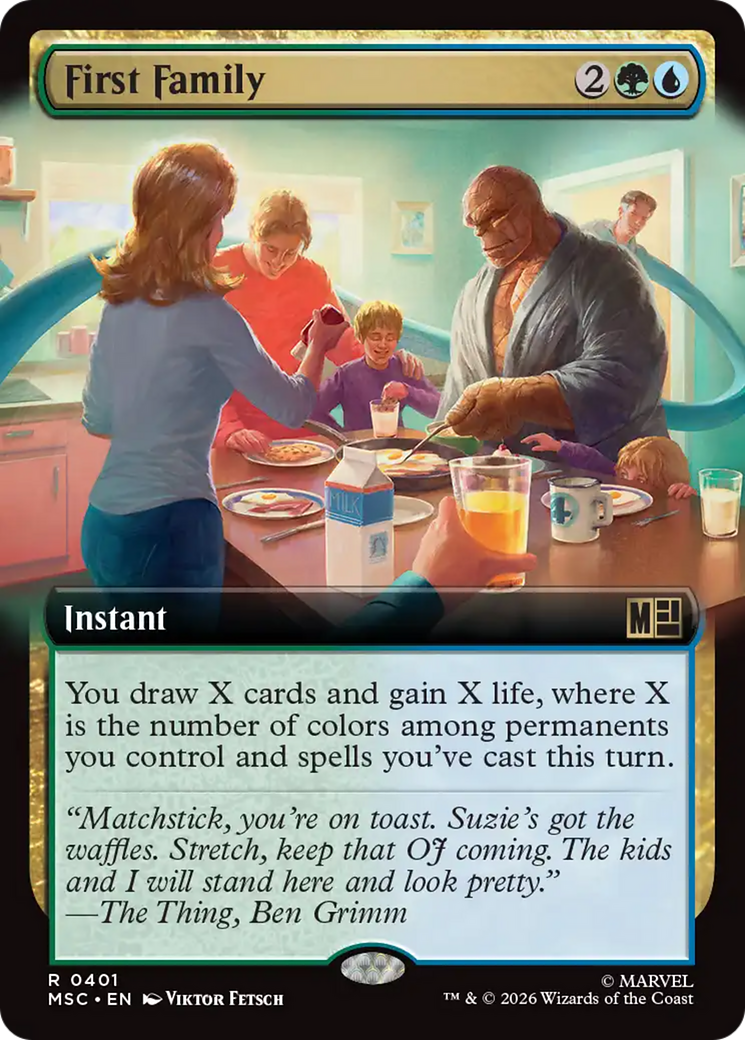 First Family (Extended Art) [Marvel Super Heroes Commander] | Card Citadel