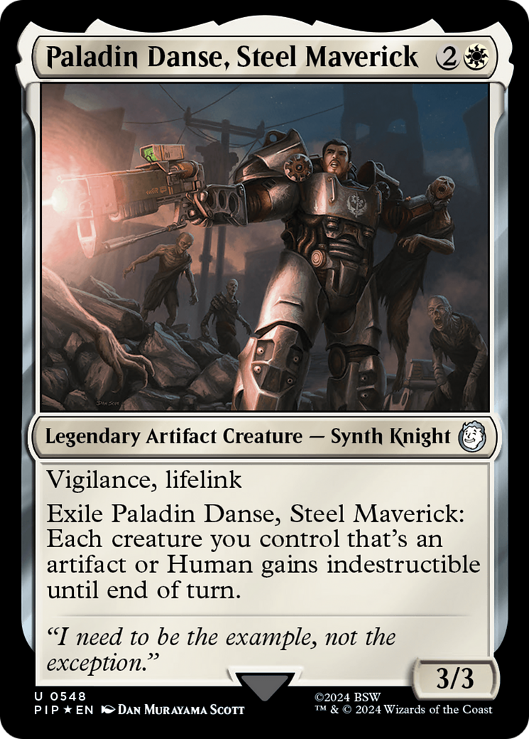 Paladin Danse, Steel Maverick (Surge Foil) [Fallout] | Card Citadel