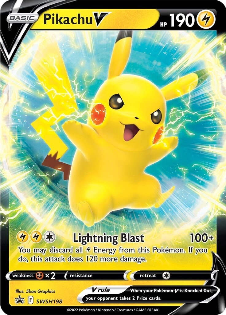 Pikachu V (SWSH198) (Jumbo Card) [Sword & Shield: Black Star Promos] | Card Citadel