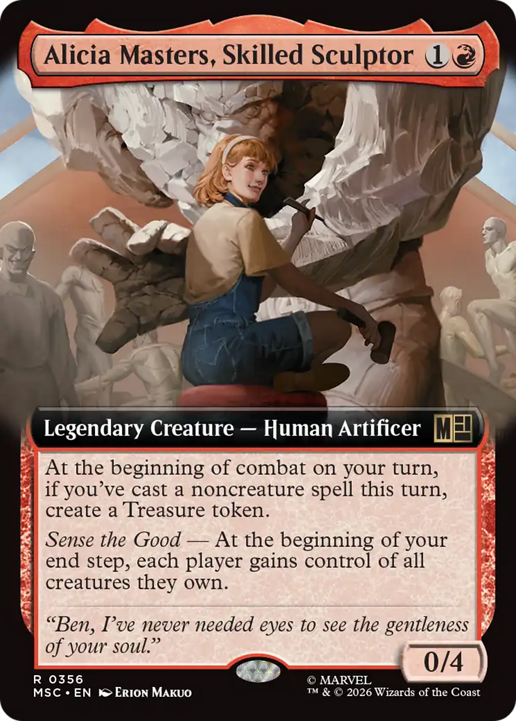 Alicia Masters, Skilled Sculptor (Extended Art) [Marvel Super Heroes Commander] | Card Citadel