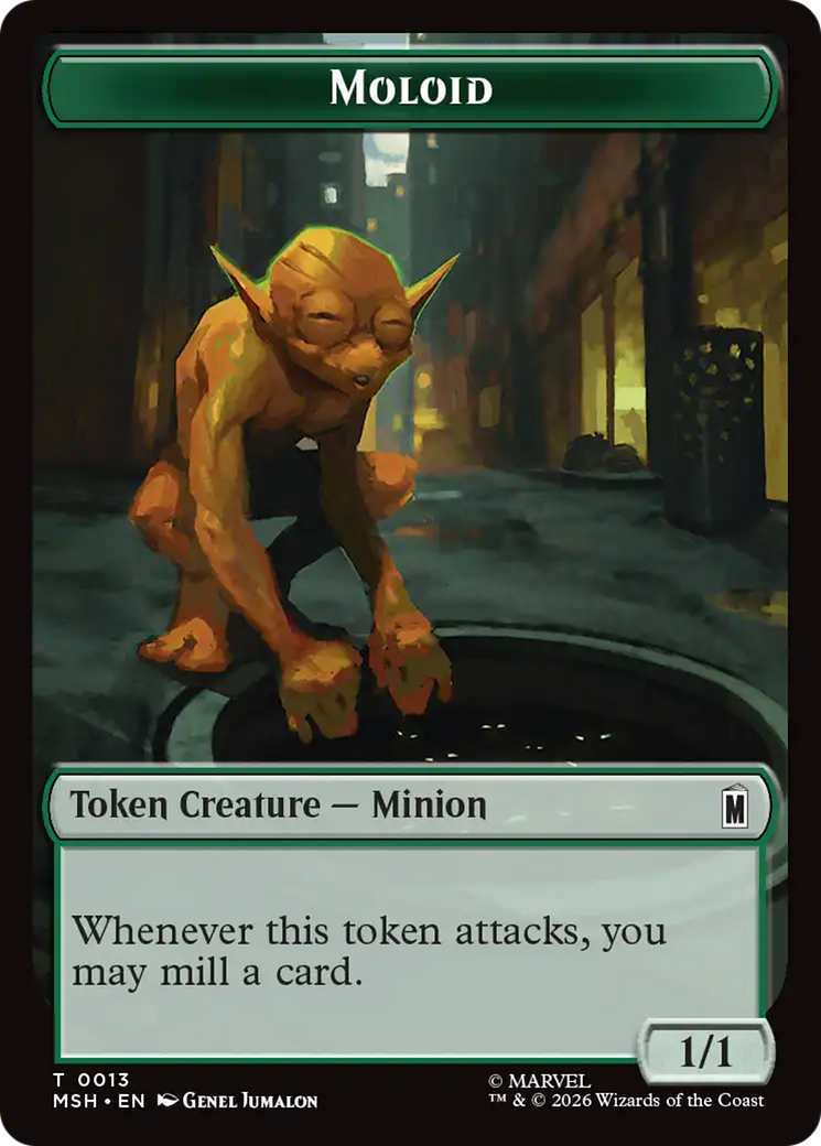 Wall // Moloid Double-Sided Token [Marvel Super Heroes Tokens] | Card Citadel