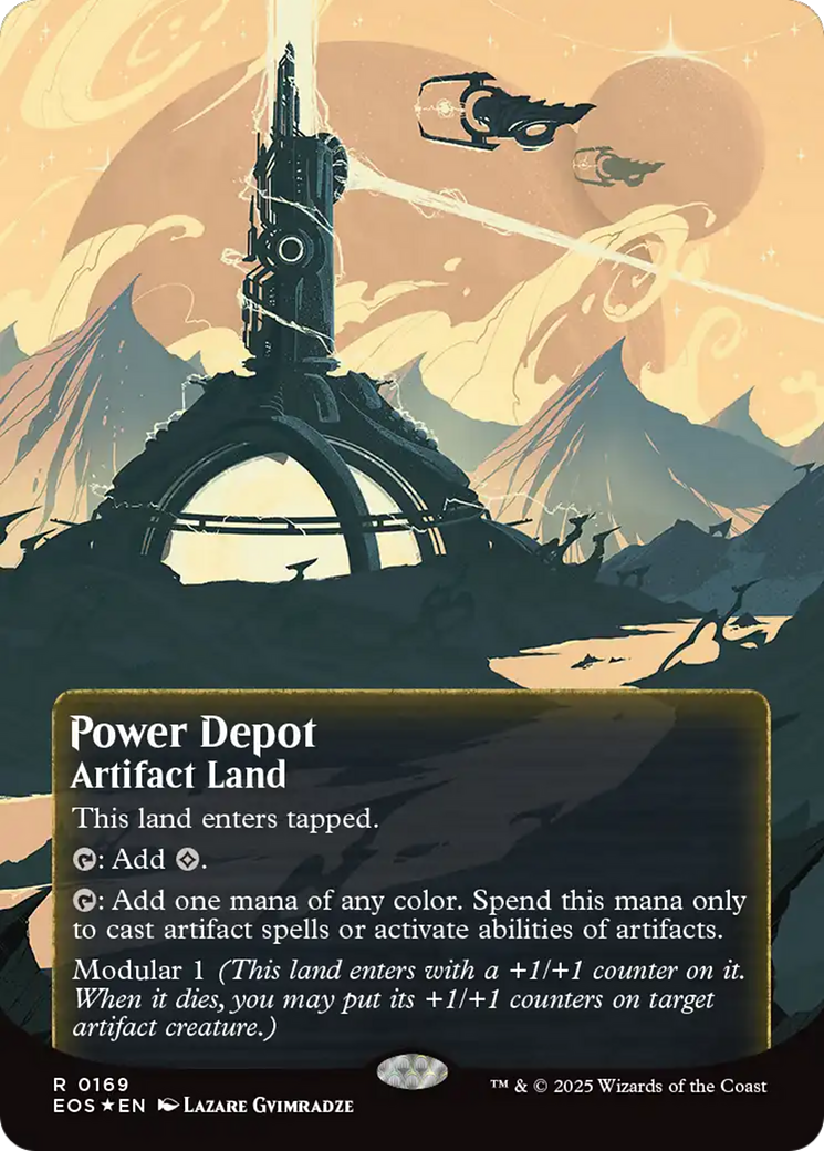 Power Depot (0169) (Borderless) (Galaxy Foil) [Edge of Eternities: Stellar Sights] | Card Citadel