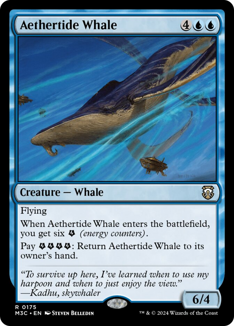 Aethertide Whale (Ripple Foil) [Modern Horizons 3 Commander] | Card Citadel