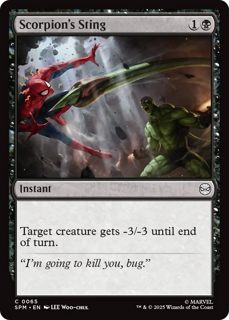 Scorpion's Sting [Marvel's Spider-Man] | Card Citadel