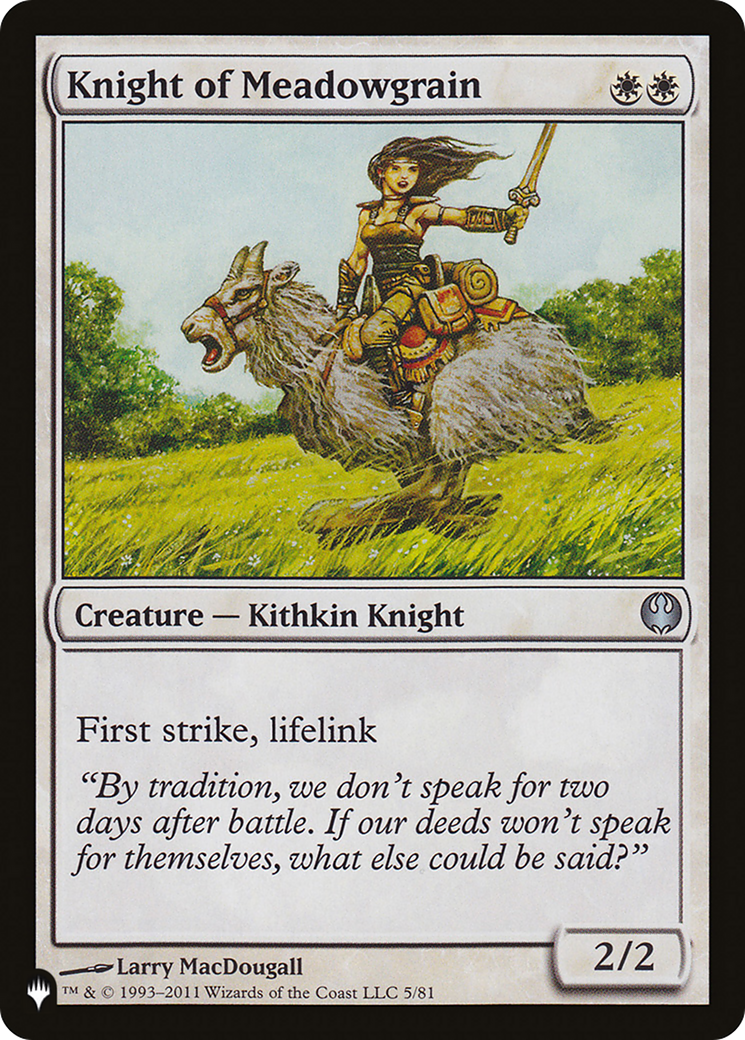 Knight of Meadowgrain [The List] | Card Citadel