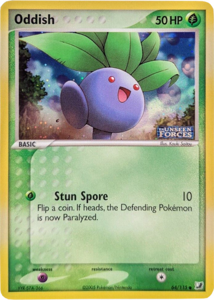 Oddish (64/115) (Stamped) [EX: Unseen Forces] | Card Citadel