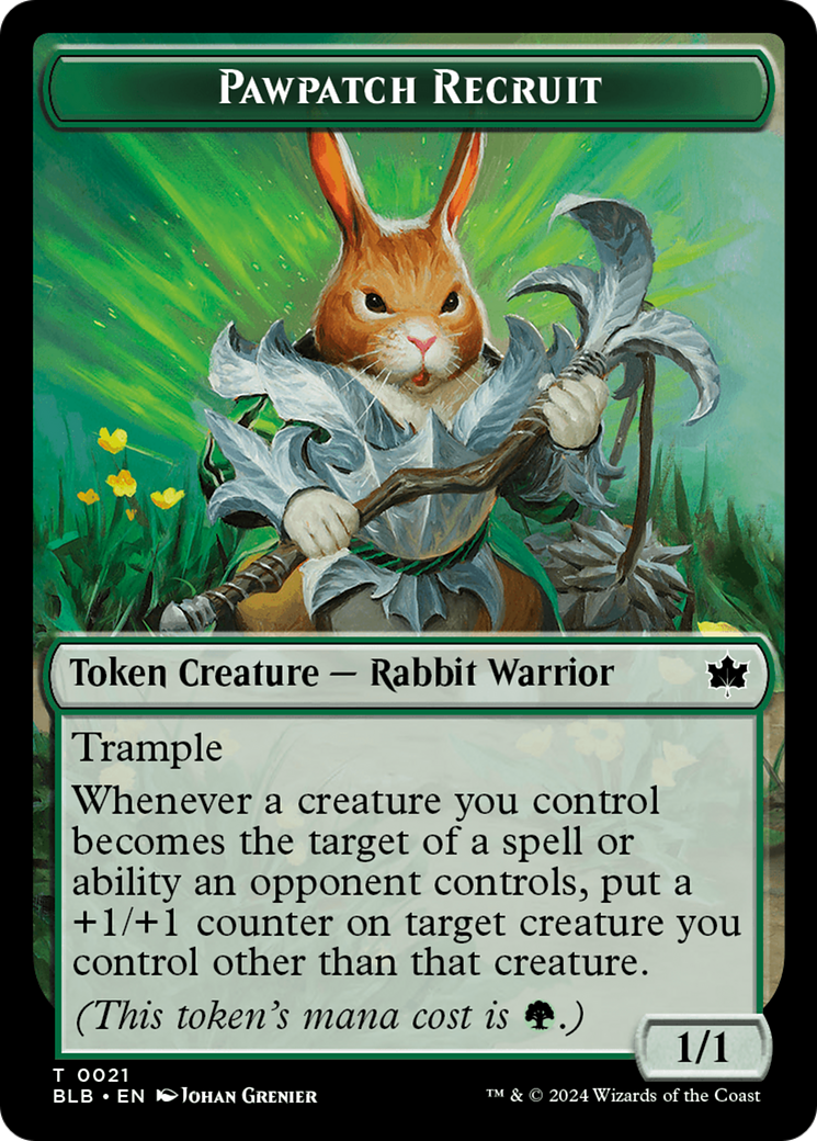 Pawpatch Recruit // Map Double-Sided Token [Bloomburrow Tokens] | Card Citadel