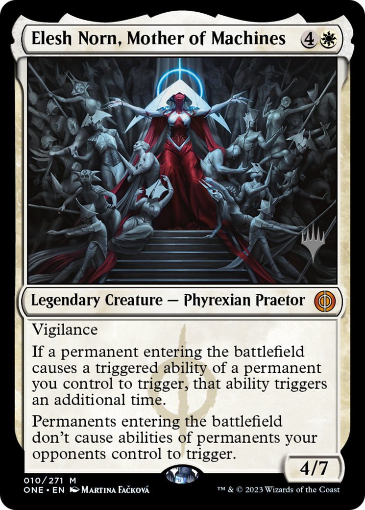Elesh Norn, Mother of Machines (Promo Pack) [Phyrexia: All Will Be One Promos] | Card Citadel