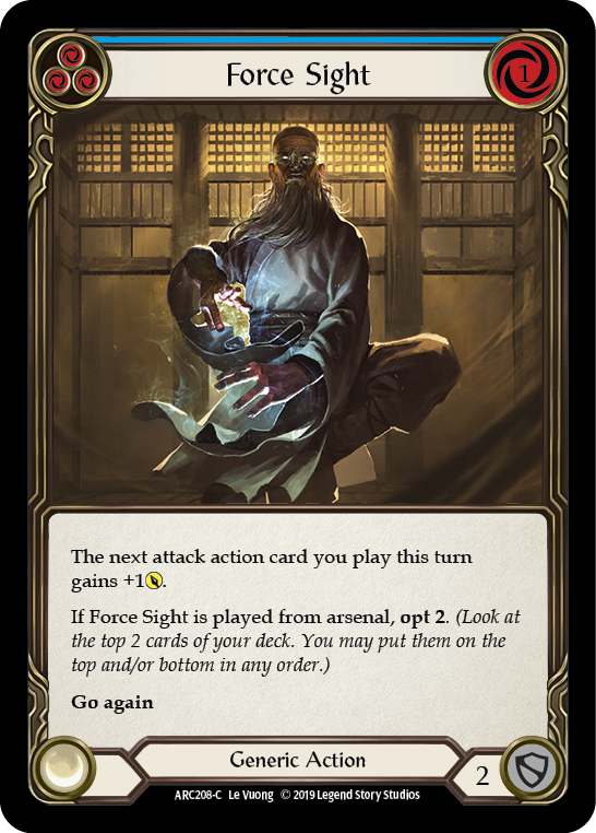 Force Sight (Blue) [ARC208-C] (Arcane Rising)  1st Edition Normal | Card Citadel
