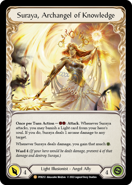 Invoke Suraya // Suraya, Archangel of Knowledge [DYN212] (Dynasty)  Cold Foil | Card Citadel