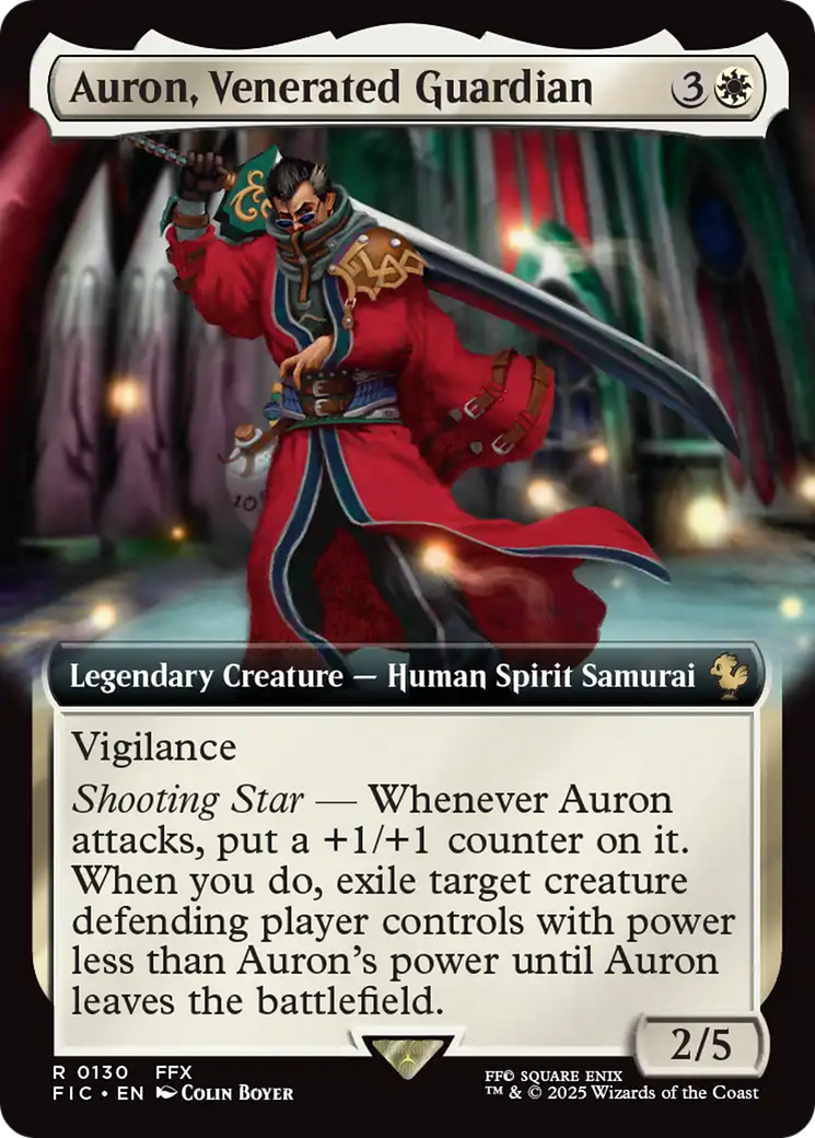 Auron, Venerated Guardian (Extended Art) [FINAL FANTASY Commander] | Card Citadel