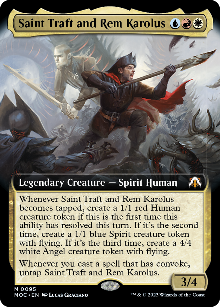 Saint Traft and Rem Karolus (Extended Art) [March of the Machine Commander] | Card Citadel