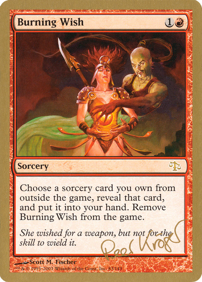 Burning Wish (Peer Kroger) [World Championship Decks 2003] | Card Citadel