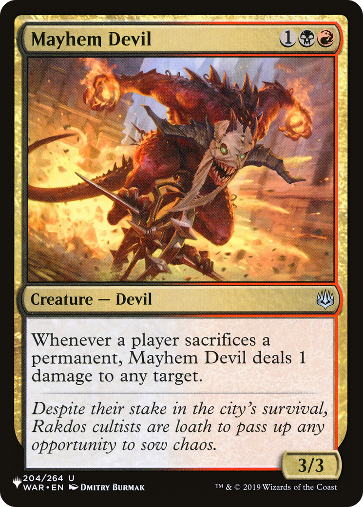 Mayhem Devil [The List Reprints] | Card Citadel