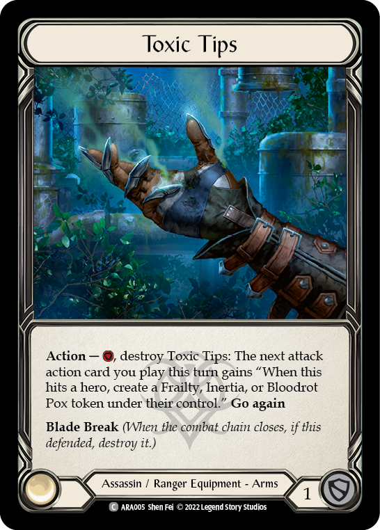 Toxic Tips [ARA005] (Outsiders Arakni Blitz Deck) | Card Citadel