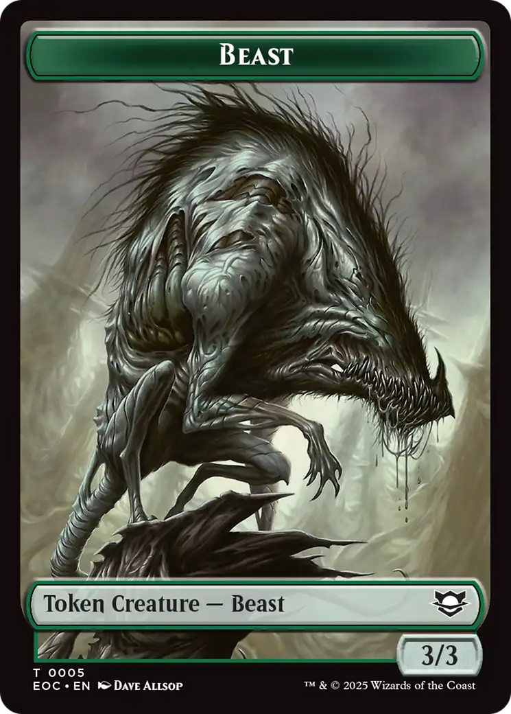 Insect // Beast (0005) Double-Sided Token [Edge of Eternities Commander Tokens] | Card Citadel