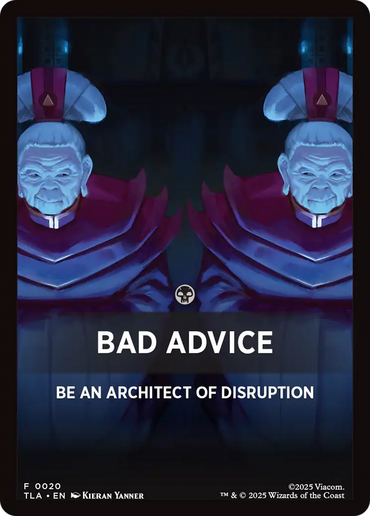 Bad Advice Theme Card [Avatar: The Last Airbender Tokens] | Card Citadel