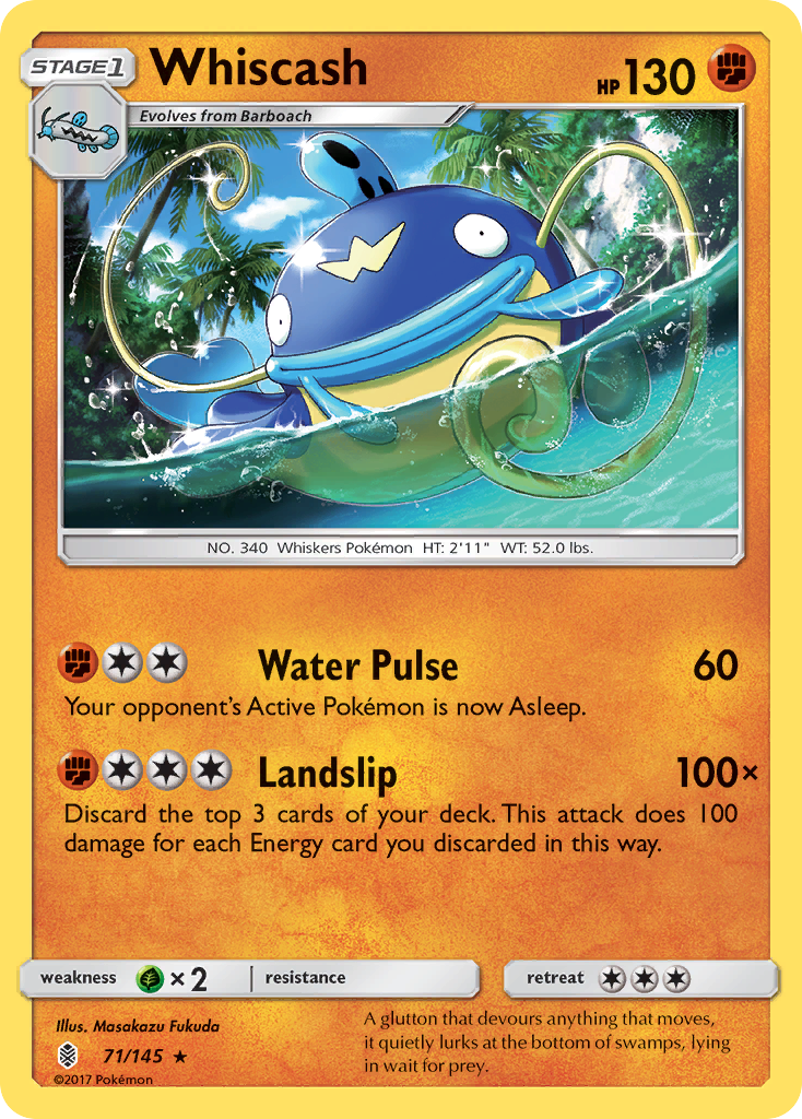 Whiscash (71/145) [Sun & Moon: Guardians Rising] | Card Citadel