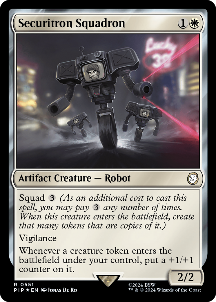 Securitron Squadron (Surge Foil) [Fallout] | Card Citadel