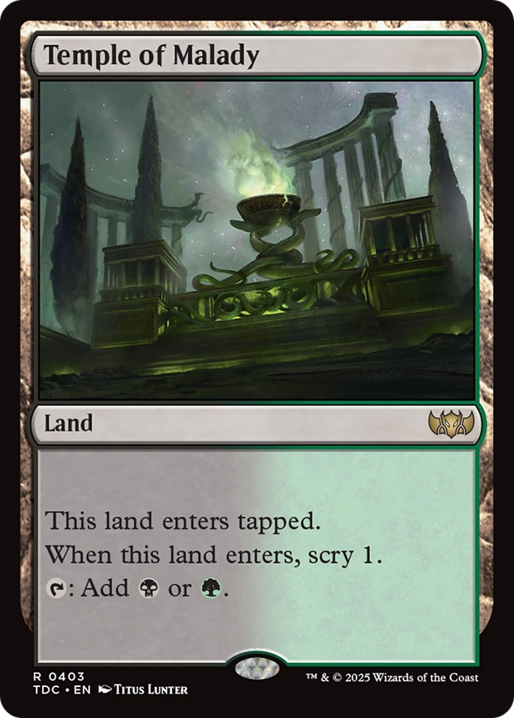 Temple of Malady [Tarkir: Dragonstorm Commander] | Card Citadel