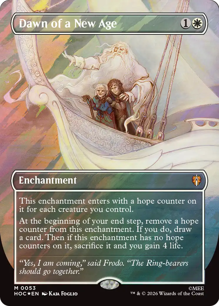 Dawn of a New Age (Borderless) (Surge Foil) [The Hobbit: Eternal-Legal] | Card Citadel