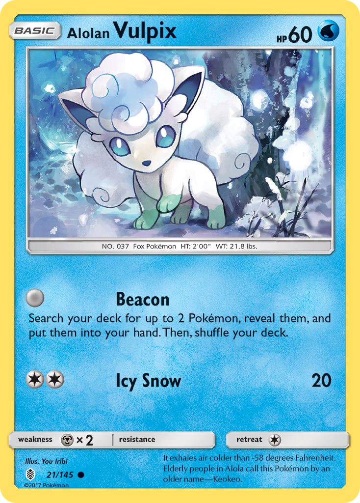 Alolan Vulpix (21/145) [Sun & Moon: Guardians Rising] | Card Citadel