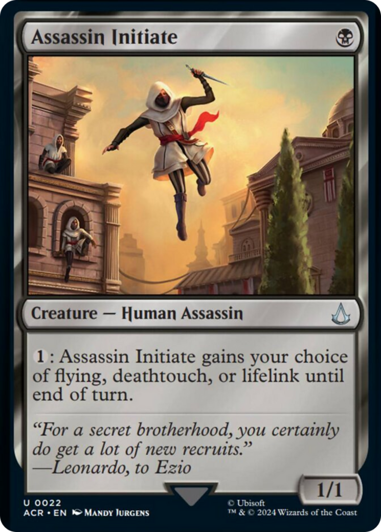 Assassin Initiate (Foil Etched) [Assassin's Creed] | Card Citadel