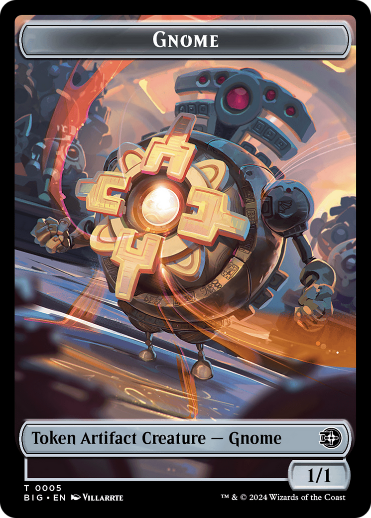 Gnome // Plot Double-Sided Token [Outlaws of Thunder Junction: The Big Score Tokens] | Card Citadel