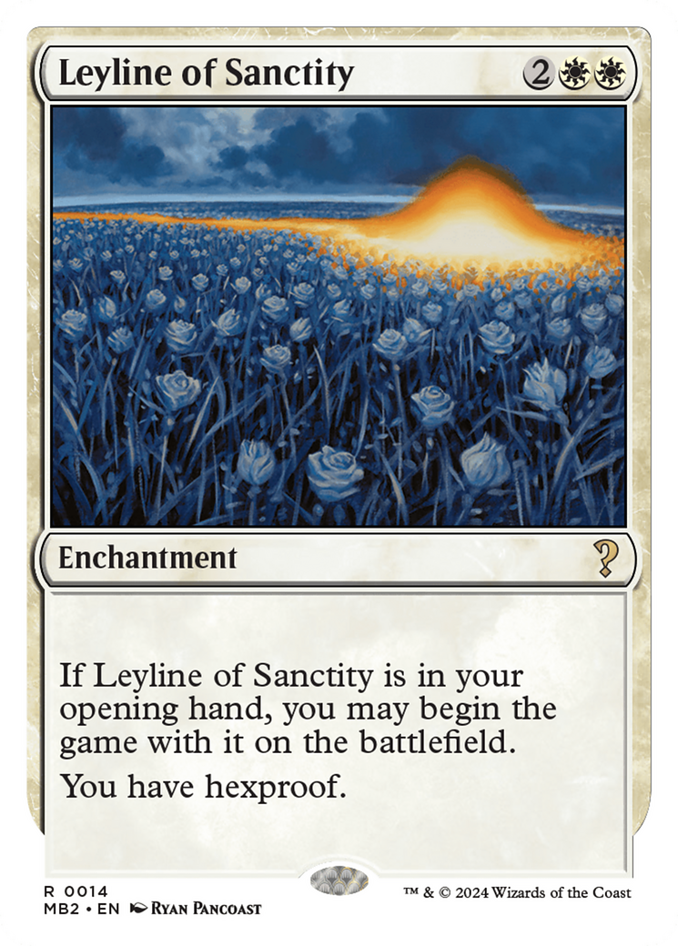 Leyline of Sanctity (White Border) [Mystery Booster 2] | Card Citadel