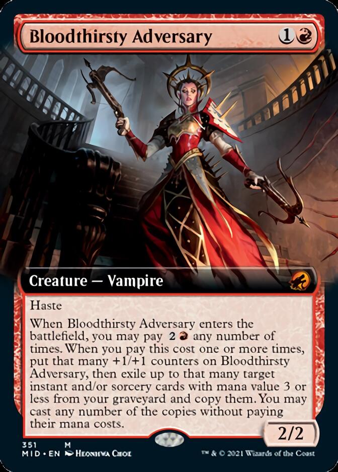 Bloodthirsty Adversary (Extended Art) [Innistrad: Midnight Hunt] | Card Citadel