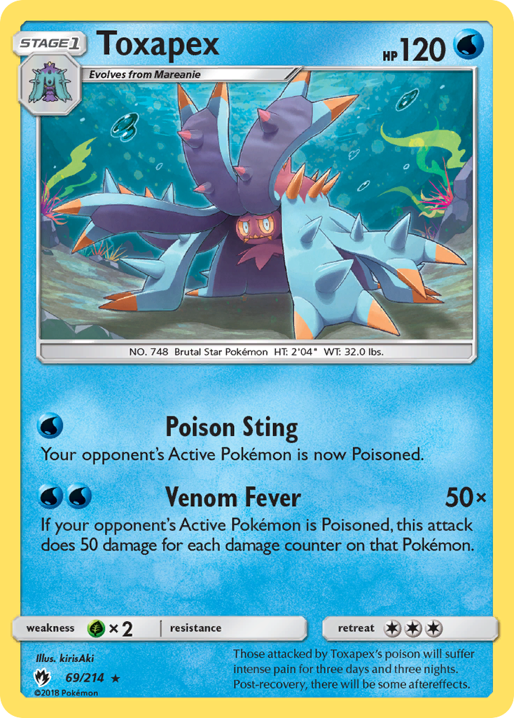 Toxapex (69/214) [Sun & Moon: Lost Thunder] | Card Citadel