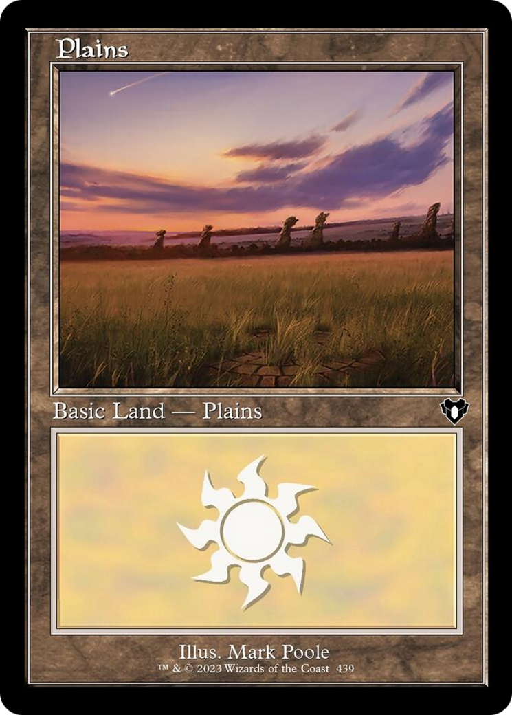 Plains (439) (Retro) [Commander Masters] | Card Citadel