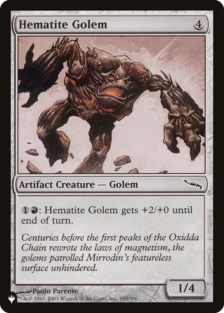 Hematite Golem [The List Reprints] | Card Citadel