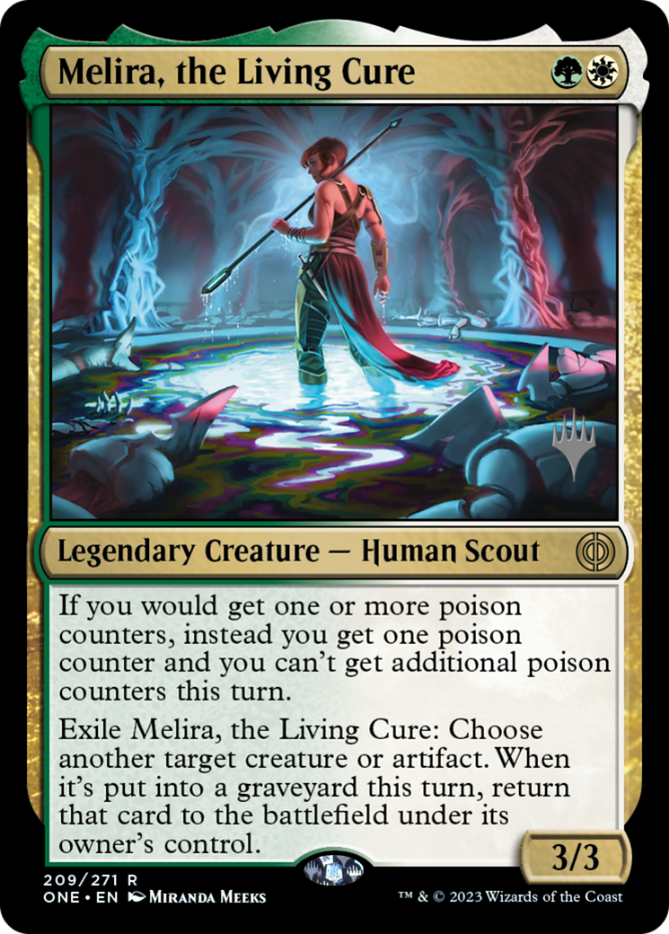 Melira, the Living Cure (Promo Pack) [Phyrexia: All Will Be One Promos] | Card Citadel