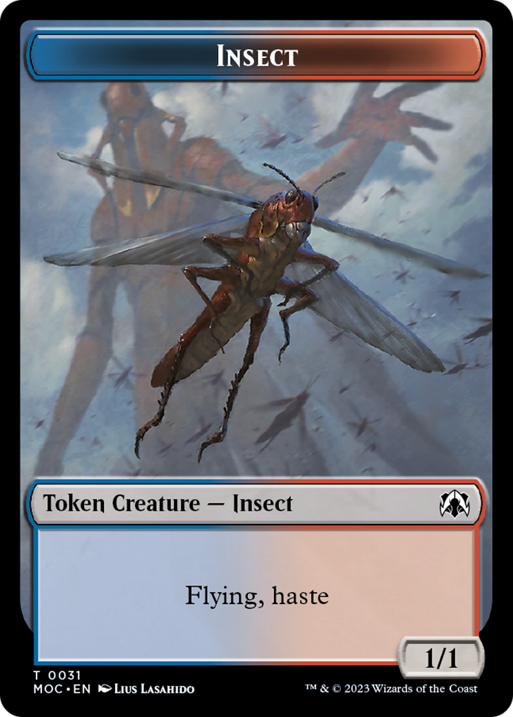 Soldier // Insect Double-Sided Token [March of the Machine Commander Tokens] | Card Citadel