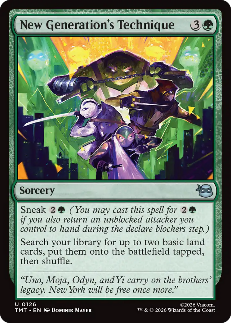 New Generation's Technique [Teenage Mutant Ninja Turtles] | Card Citadel