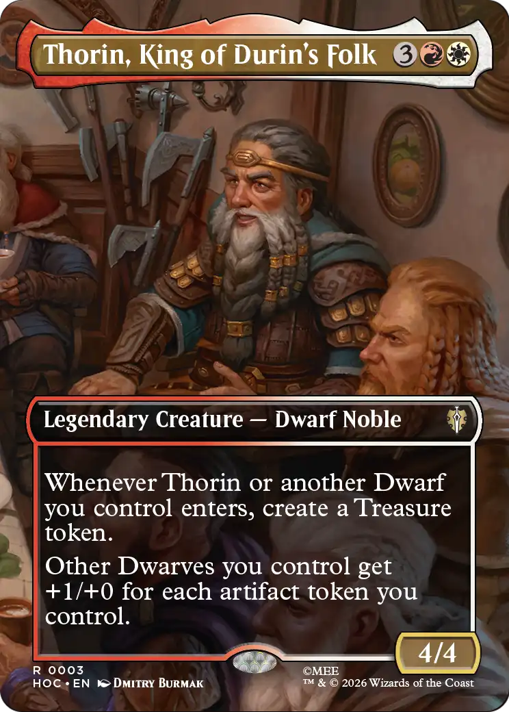 Thorin, King of Durin's Folk (Borderless) [The Hobbit: Eternal-Legal] | Card Citadel