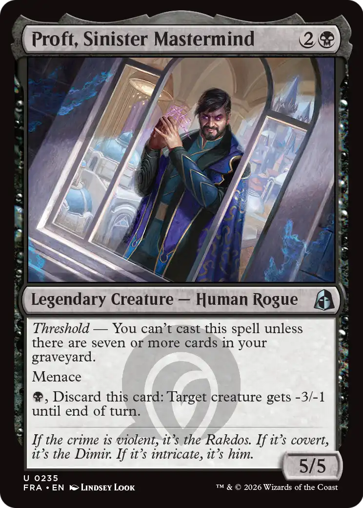 Proft, Sinister Mastermind [Reality Fracture] | Card Citadel