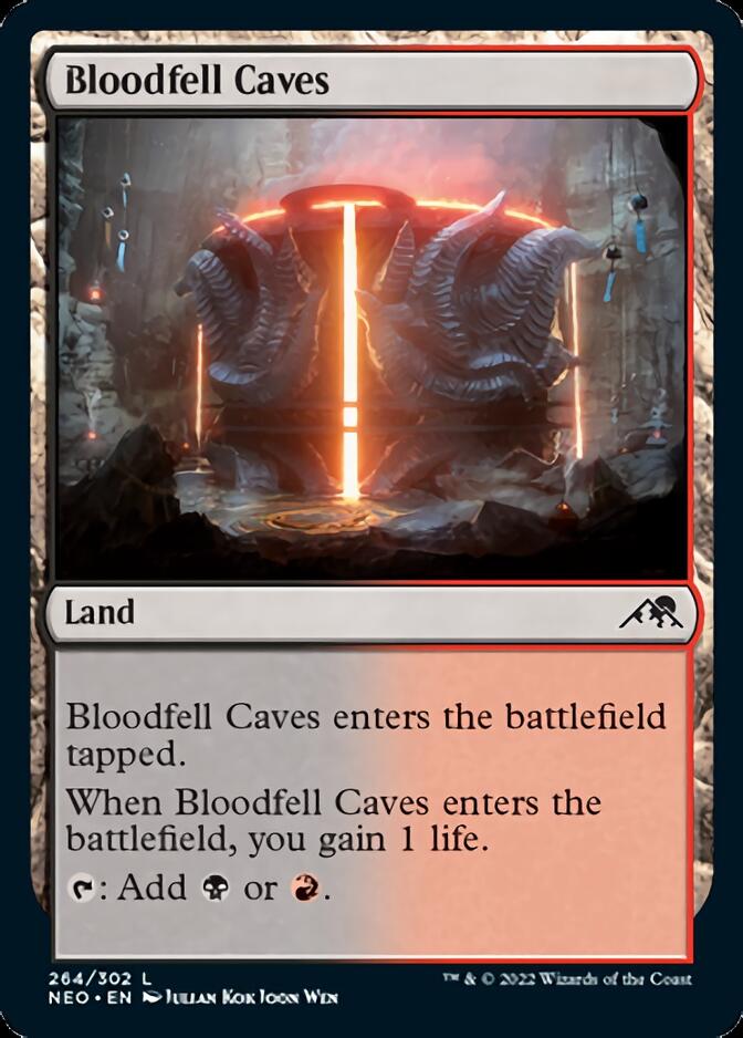 Bloodfell Caves [Kamigawa: Neon Dynasty] | Card Citadel