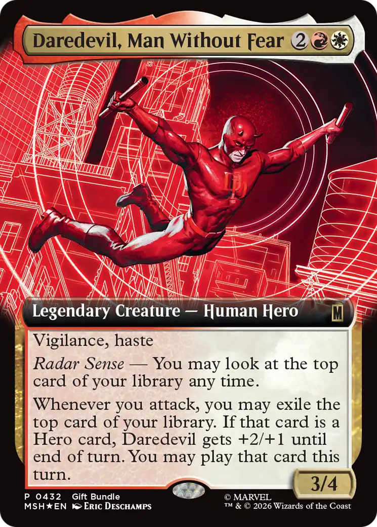 Daredevil, Man Without Fear (Extended Art) [Marvel Super Heroes Promos] | Card Citadel