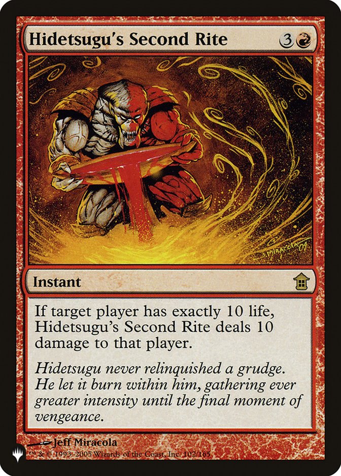 Hidetsugu's Second Rite [The List] | Card Citadel