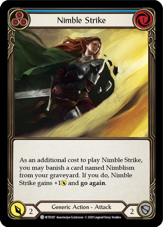 Nimble Strike (Blue) [U-WTR187] (Welcome to Rathe Unlimited)  Unlimited Normal | Card Citadel